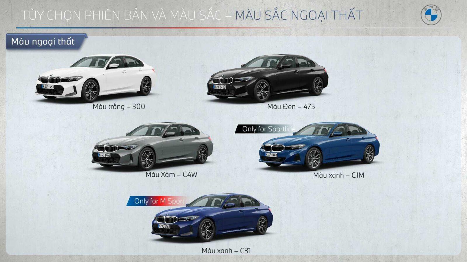 mau ngoai that bmw 3 series Giá xe BMW 320i Sport Line | Giá lăn bánh 320i Sport Line 2023